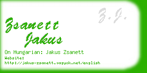 zsanett jakus business card